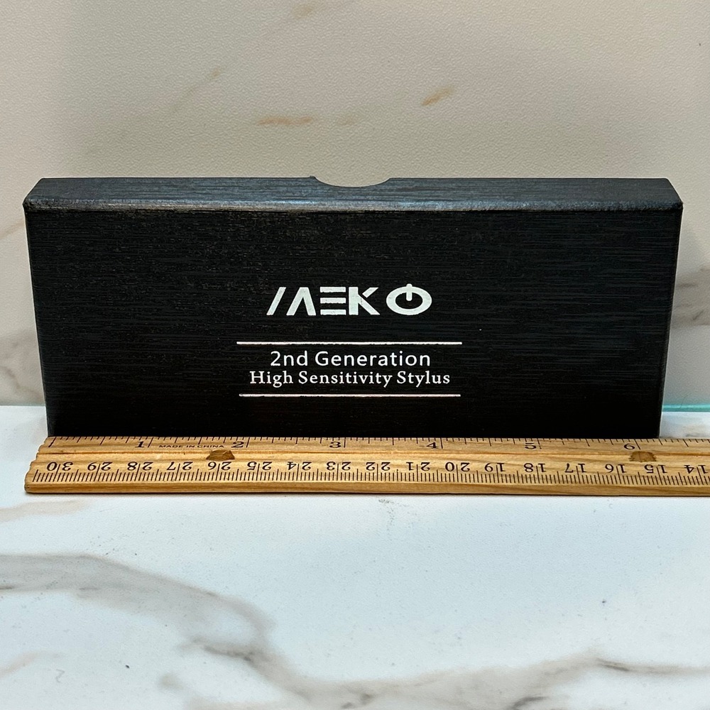 MEKO 2nd Generation High Sensitivity Stylus Pen Black with Replacement Tips Box